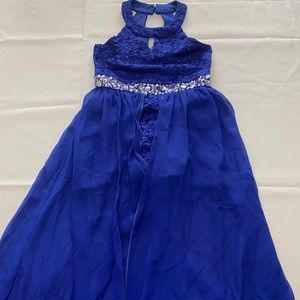 Formal little girl rhinestone shorts-dress